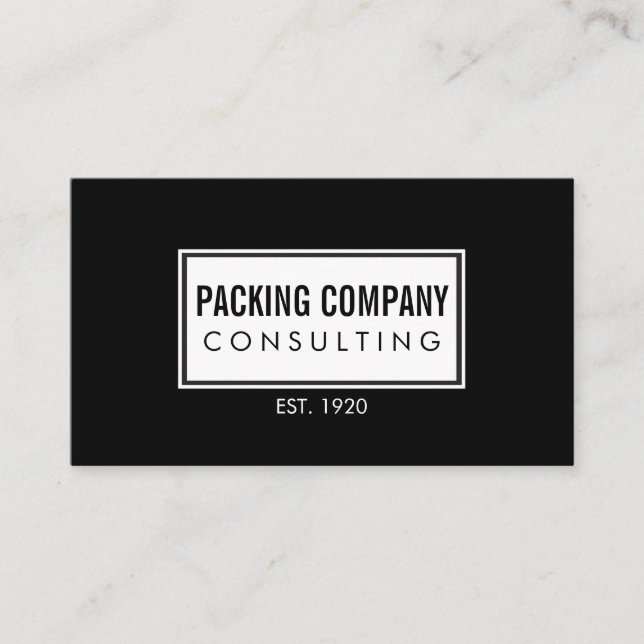 Cartão De Visita Simples profissional / Borda embelezada / Preta (Frente)