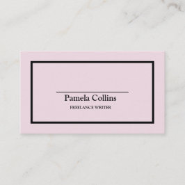 Cartão De Visita Simples profissional, preto e rosa