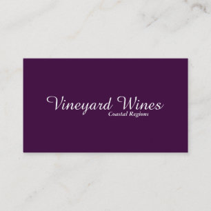 Cartão De Visita Simples (profundamente - roxo)