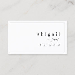 Cartão De Visita Simples Script Moderno de Luxo Profissional