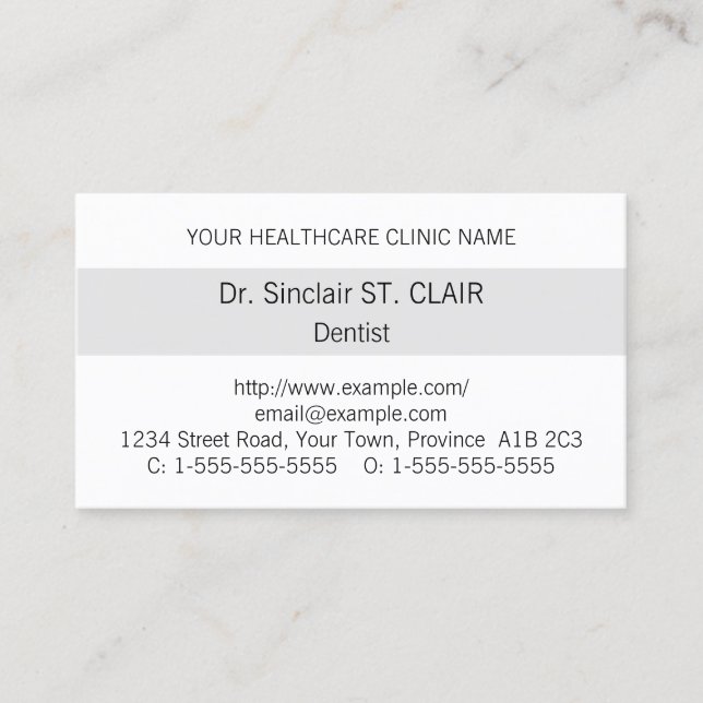 Cartão de visita simples, simples (Frente)