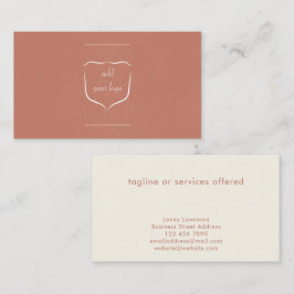 Cartão De Visita Simples Terracota Moderna Adicionar Logotipo Profi