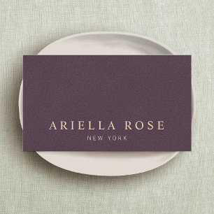 Cartão De Visita Simples Vintage Purple Professional