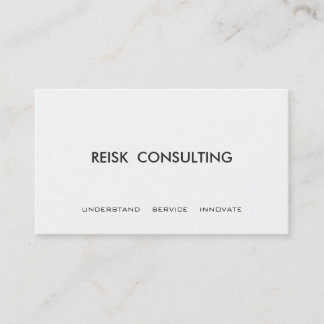 Cartão De Visita Simples White Modern Consulting Professional