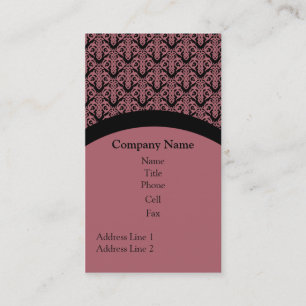 Cartão de visita simplesmente elegante, cor-de-ro