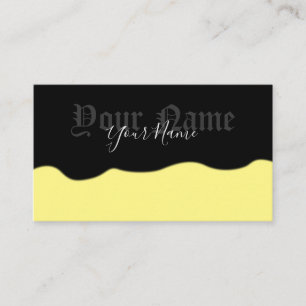 Cartão De Visita Simplesmente elegante ondas antigas e negras e ama