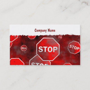 Cartão De Visita Sinais da parada do Grunge, nome da empresa
