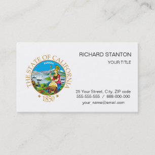 Cartão De Visita Sinal da Califórnia