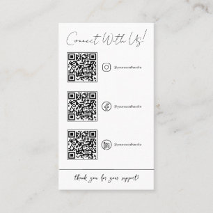 Cartão De Visita Sinal De Código Qr Para Pequenas Empresas.Sinal De