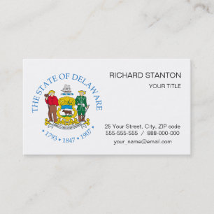 Cartão De Visita sinal de Delaware