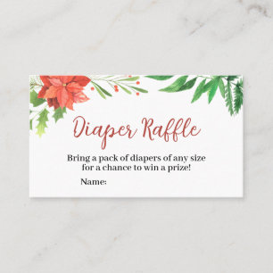 Cartão De Visita Sinal de Fralda de Natal Raffle