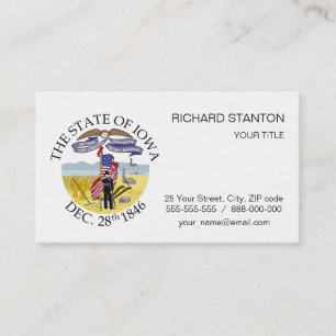 Cartão De Visita Sinal de Iowa