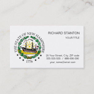 Cartão De Visita Sinal de New Hampshire