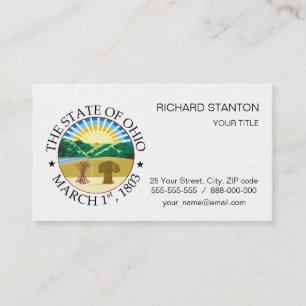 Cartão De Visita sinal de Ohio