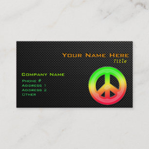Cartão De Visita Sinal de paz lustroso
