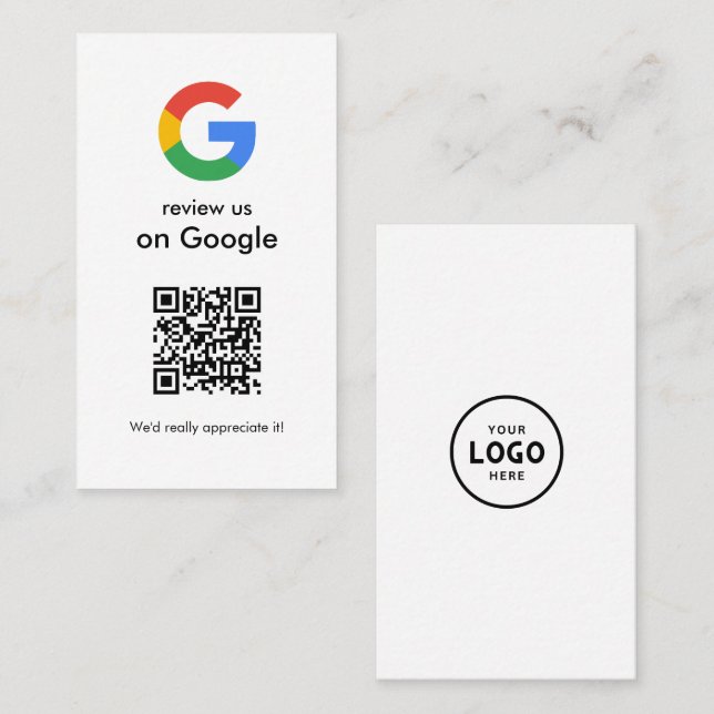 Cartão De Visita Sinal de QR Code do Google para Análise Moderna pa (Frente/Verso)