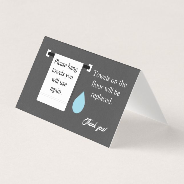 Cartão De Visita Sinal Hotel Towel (Frente)