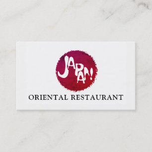 Cartão De Visita Sinalizador com texto japonês, Restaurante orienta