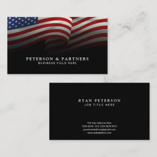 Cartão De Visita Sinalizador EUA   Branco