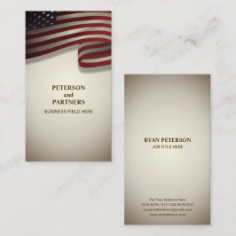 Cartão De Visita Sinalizador EUA | Vertical | Antecedentes