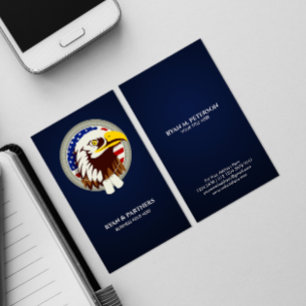 Cartão De Visita Sinalizador Vertical do Emblem USA do Eagle