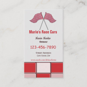 Cartão De Visita Sinalizadores de Raça do Verificador - Quadrados 