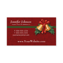 Sinos de Natal e Holly deixa vermelho