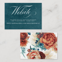 Site de Casamento Floral Teal e Terracotta