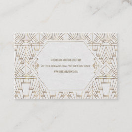 Cartão De Visita Site Dourado do Excelente Real Gatsby Wedding