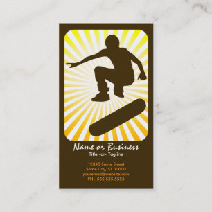 Cartão De Visita skate: raios retros: