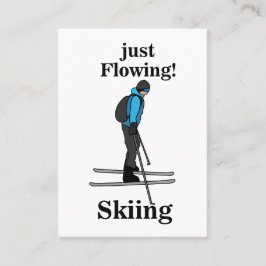 Cartão De Visita Skiing Just Flowing Ski Instructor