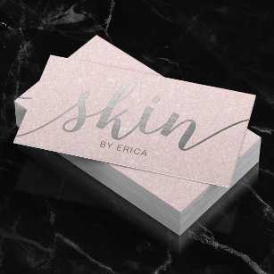 Cartão De Visita Skincare Salon Spa Esthetician Elegant Blush Pink