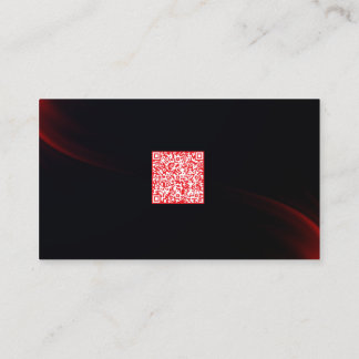 Cartão De Visita Sleek Dark Professional QR Code Networking Card