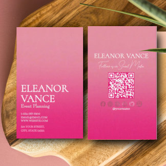 Cartão De Visita Sleek Elegant Chic Simple Modern Unique Bold Color