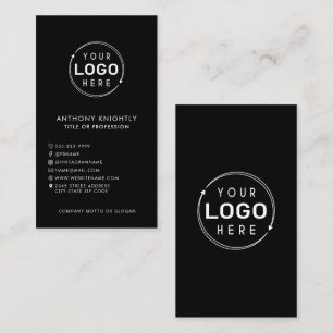 Cartão De Visita Slogan de ícones de mídia social de logotipo minim