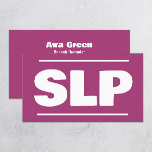 Cartão De Visita SLP Terapista de Voz