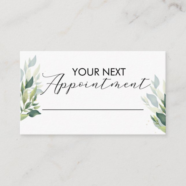 Cartão De Visita Small Business Appointment Card Customizable  (Frente)
