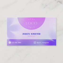 Cartão De Visita Smart Card de gradiente roxo para técnicos e salõe