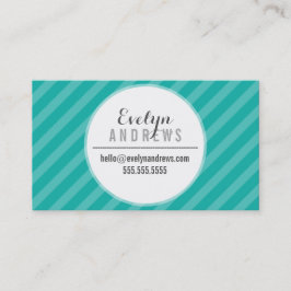 Cartão De Visita SMART SIMPLE SPOT stripe padrão de tendência verde