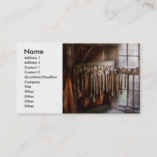 Cartão De Visita Smith preto - placas e martelos do desenhar