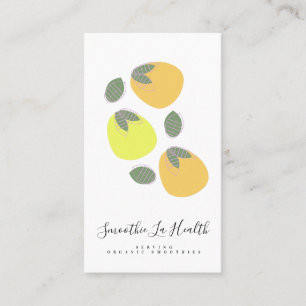 Cartão De Visita Smoothie milk Shake Fruta Mango Lemons