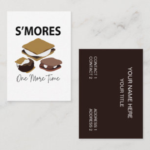 Cartão De Visita Smores S'mores Dessert Mais Uma Vez