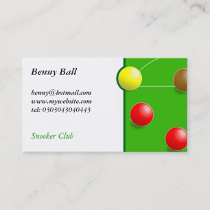 Cartão De Visita Snooker