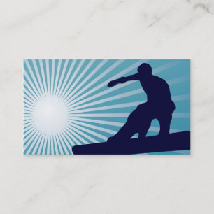 Cartão De Visita snowboarding muito ao alto