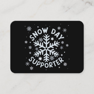 Cartão De Visita Snowflake Winter Deixa-o nevar