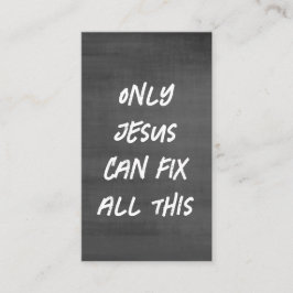 Cartão De Visita Só Jesus Consegue Consertar Todo Este Quadro Crist