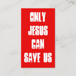 Cartão De Visita Só Jesus Pode Nos Salvar A Mensagem De Sensibiliza