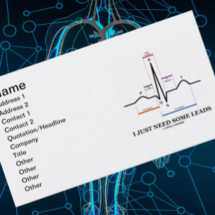 Cartão De Visita Só preciso de alguns condutores (eletrocardiograma