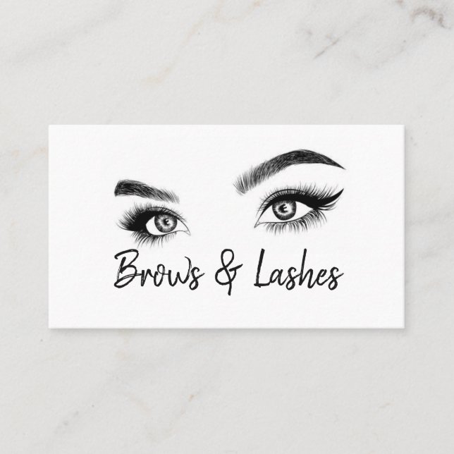Cartão De Visita Sobrancelhas & Cílios Microblading, Extensões de C (Frente)