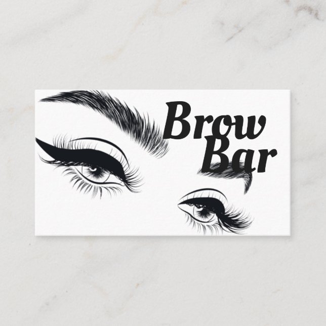 Cartão De Visita Sobrancelhas & Cílios Microblading, Extensões de C (Frente)
